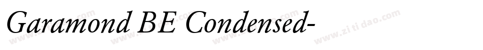 Garamond BE Condensed字体转换